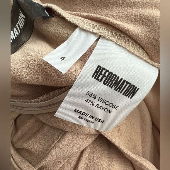 Reformation - Beige Long Dress - size 4 - Picture 4 of 4